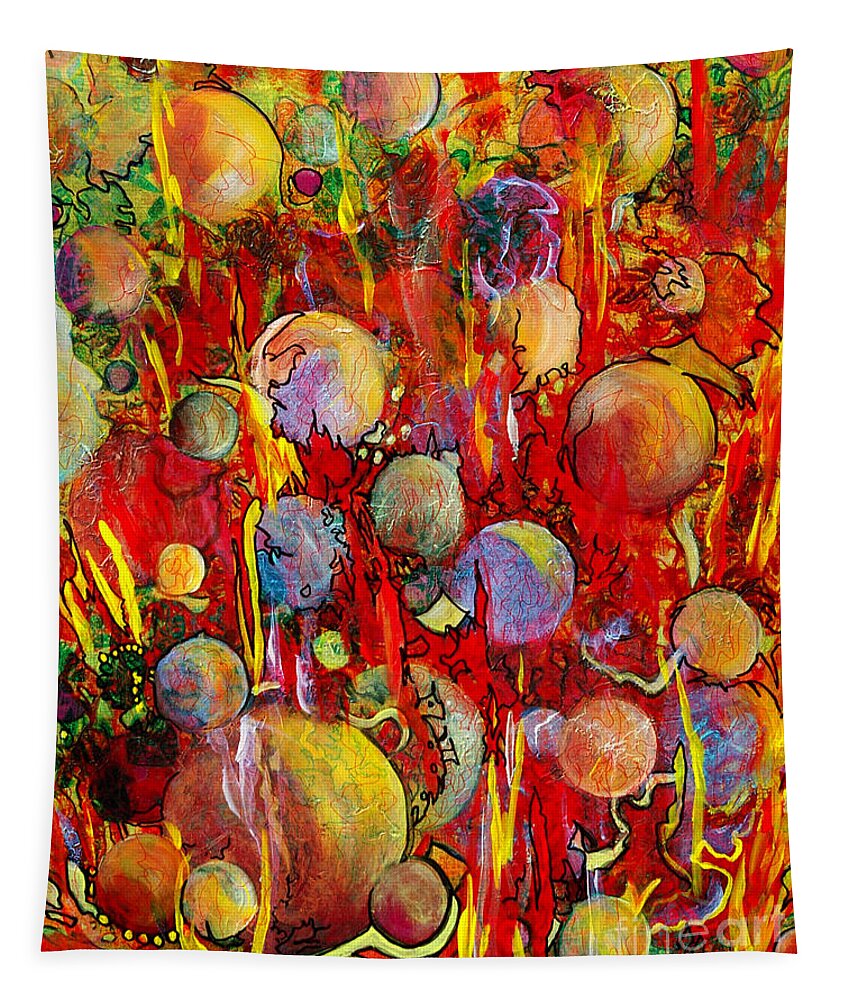 Bubbles Tapestry featuring the painting Effervesce by Nancy Cupp