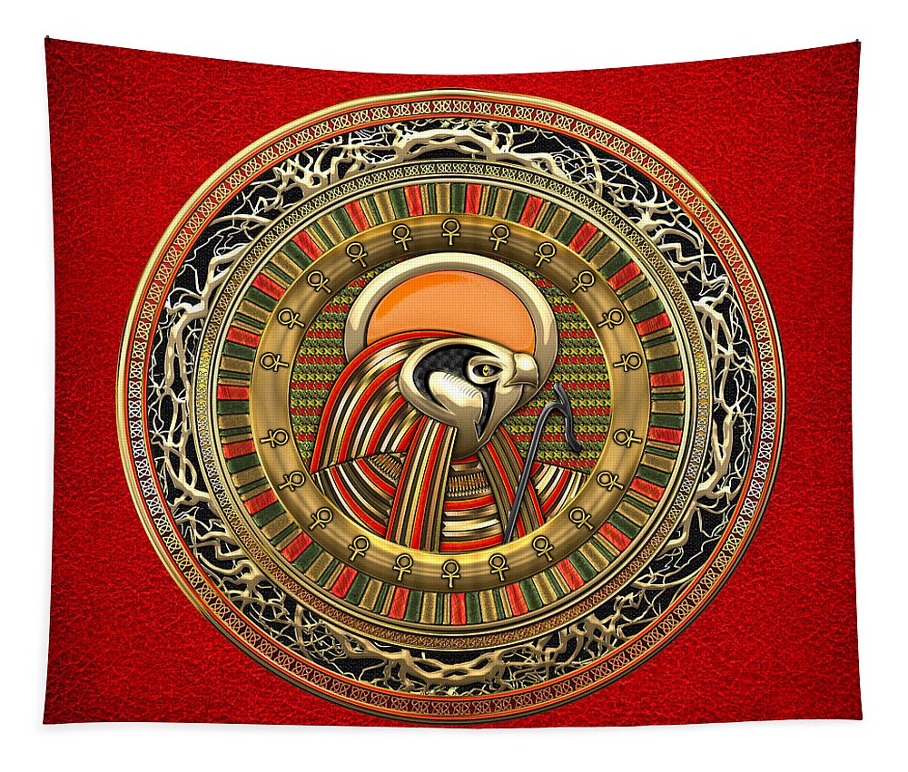 'treasure Trove' Collection By Serge Averbukh Tapestry featuring the digital art Egyptian Sun God Ra by Serge Averbukh