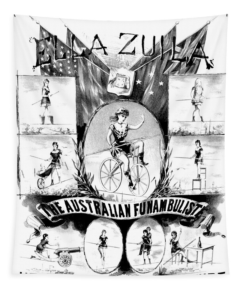 Entertainment Tapestry featuring the photograph Ella Zuila, Australian Daredevil by Science Source