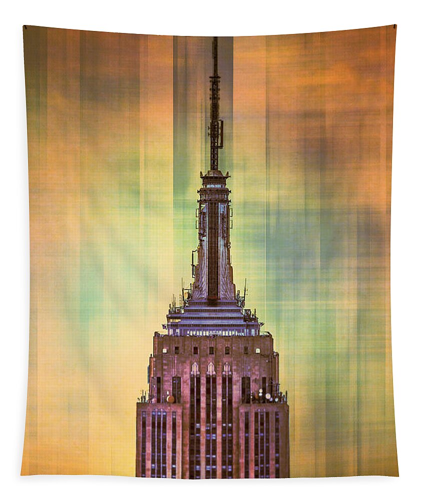 New York Tapestry featuring the photograph Empire State Building 3 by Az Jackson