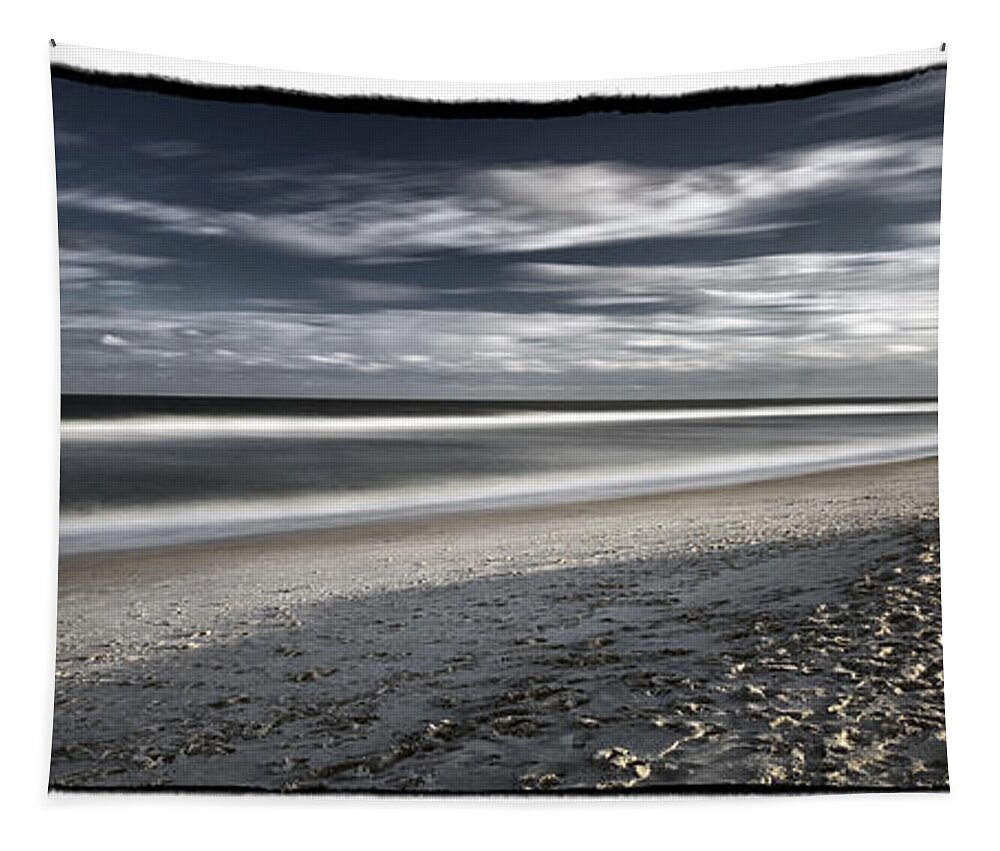 Ocean City Tapestry featuring the photograph Empty Beach by Robert Fawcett
