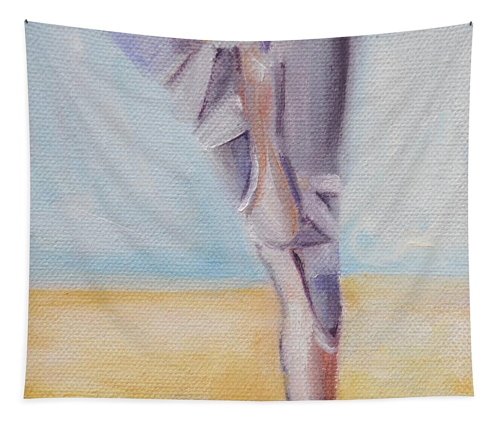 Ballet Tapestry featuring the painting En Pointe by Donna Tuten