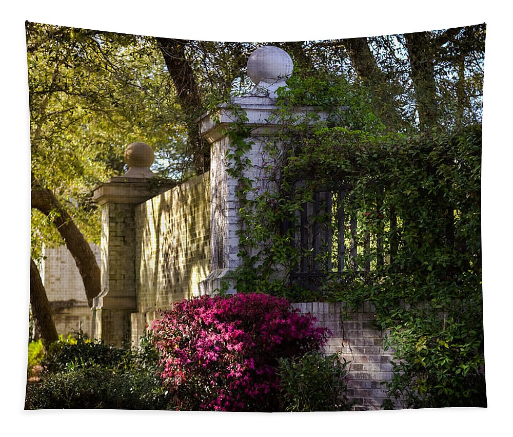 Traditional Gardens Tapestry featuring the photograph GARDEN of LOVE by Karen Wiles