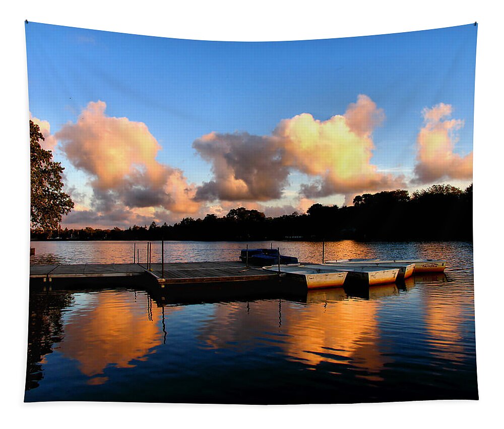 Lake Tapestry featuring the photograph End of a Summer Day by Roger Becker