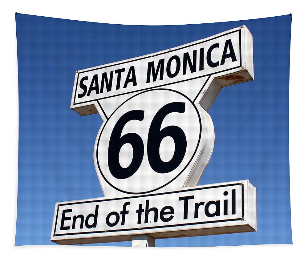 Santa Monica Tapestry featuring the photograph End Of The Road by David Nicholls