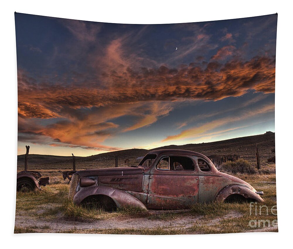 Travel Tapestry featuring the photograph End of the Road Sunset by Crystal Nederman