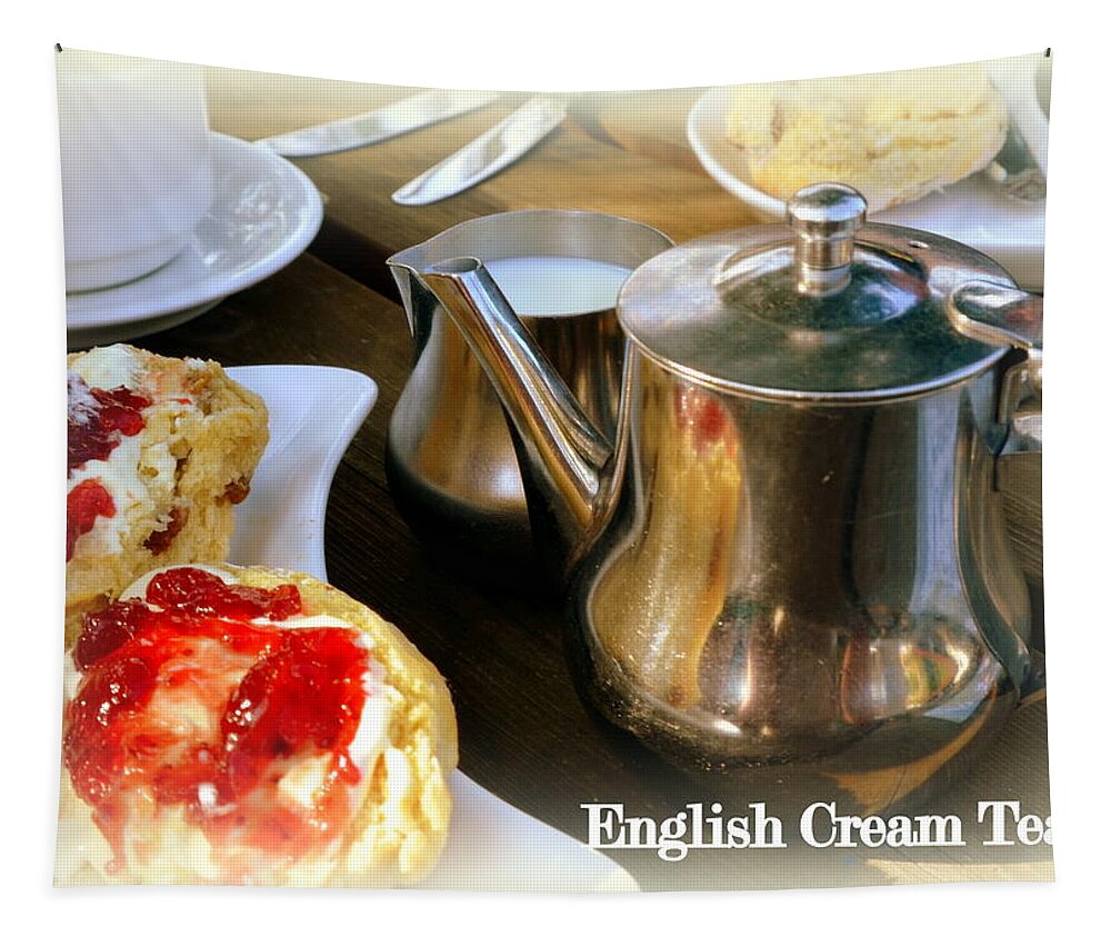 Tea Tapestry featuring the photograph English Cream Tea by Carla Parris