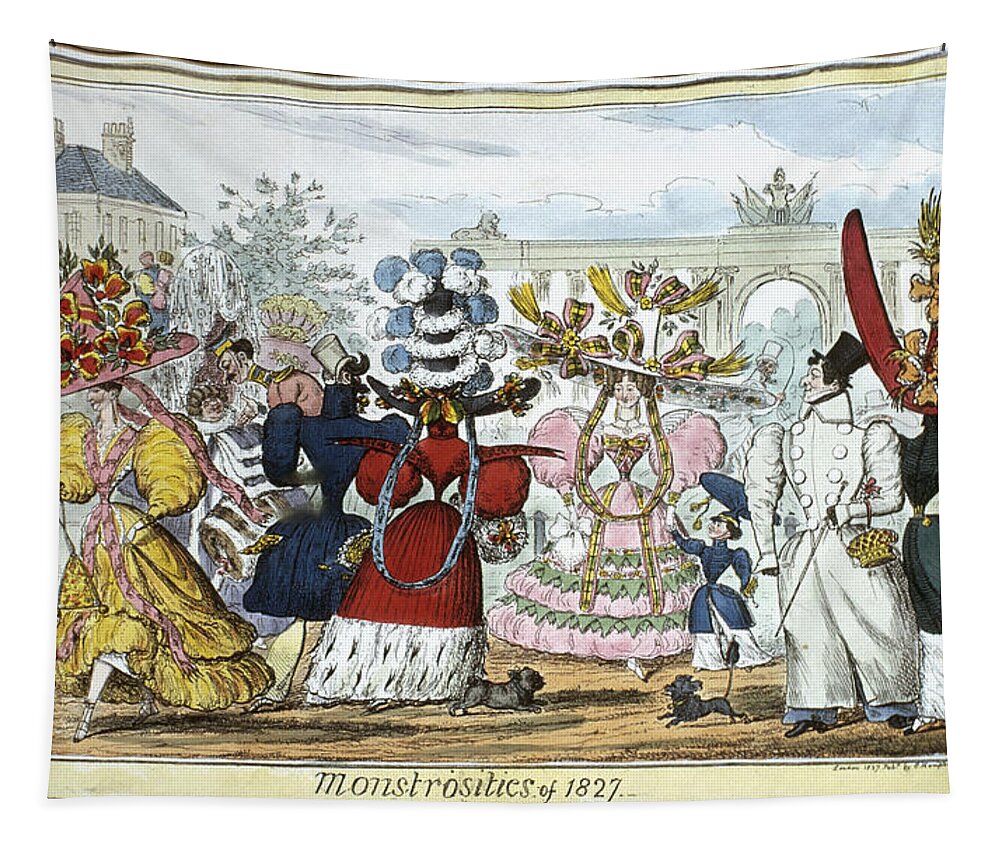 1827 Tapestry featuring the painting English Fashions, 1827 by Granger