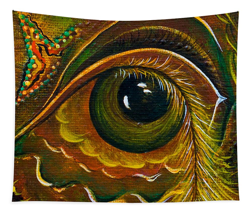 Third Eye Painting Tapestry featuring the painting Enigma Spirit Eye by Deborha Kerr
