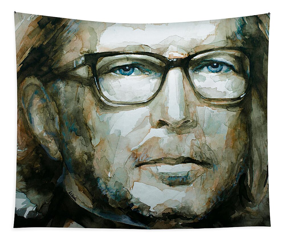 Eric Clapton Tapestry featuring the painting Eric Clapton watercolor by Laur Iduc