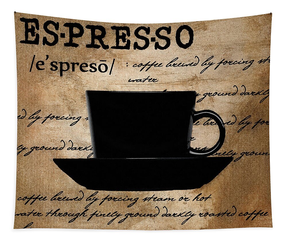 Espresso Tapestry featuring the digital art Espresso Madness by Lourry Legarde