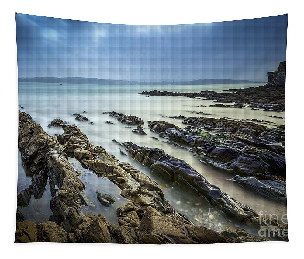 Ares Tapestry featuring the photograph Estacas Cove in Ares Estuary Galicia Spain by Pablo Avanzini