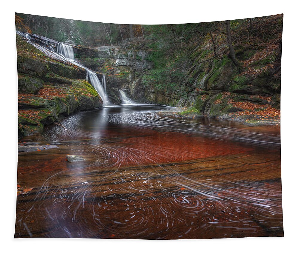 New England Autumn Waterfall Tapestry featuring the photograph Ethereal Autumn by Bill Wakeley