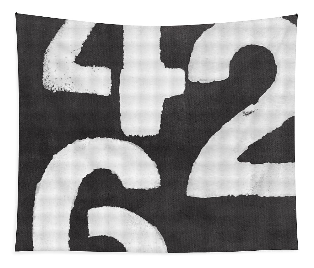 Even Numbers Tapestry featuring the painting Even Numbers by Linda Woods