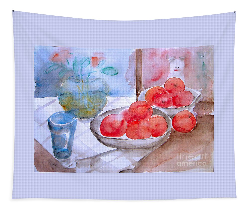 Fruit Tapestry featuring the painting Expectation by Jasna Dragun