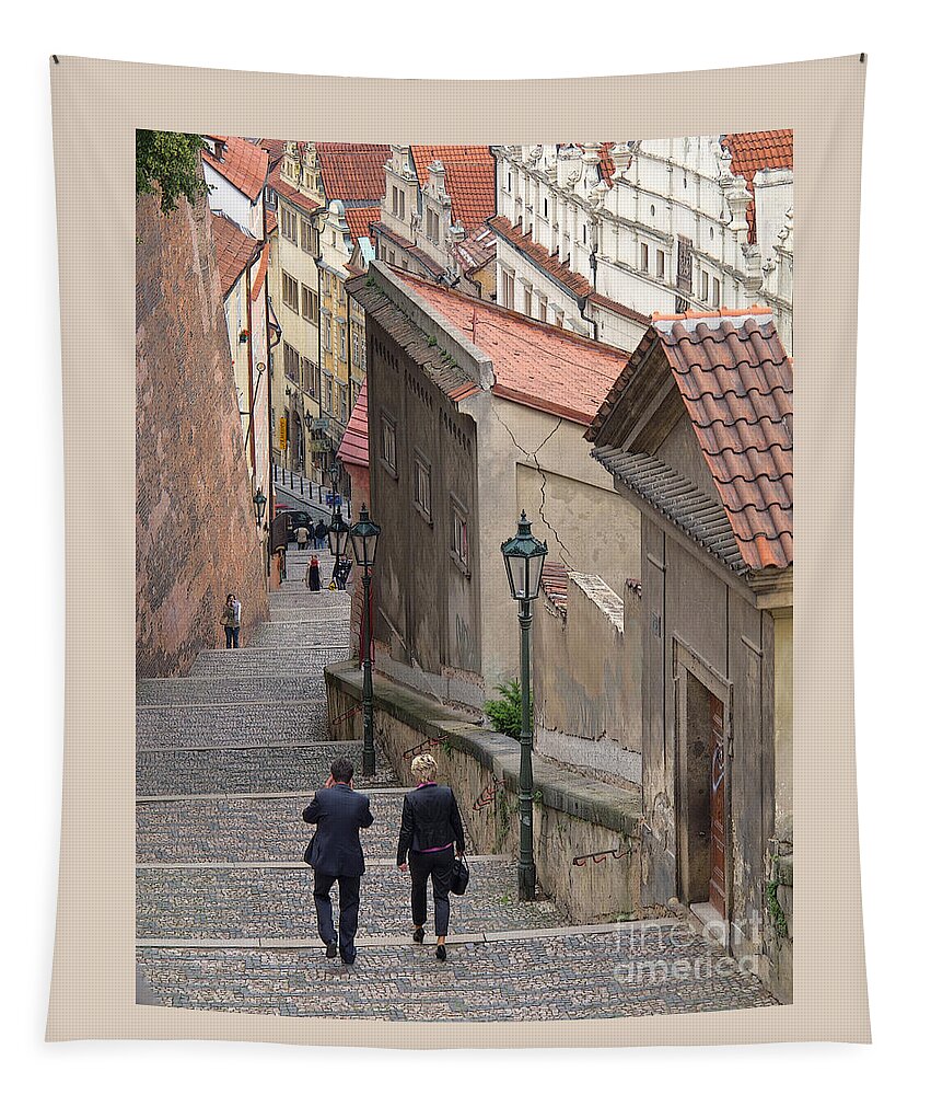 Prague Tapestry featuring the photograph Exploring Castle Hill by Ann Horn
