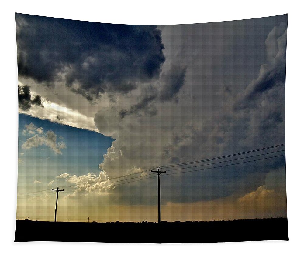 Texas Tapestry featuring the photograph Explosive Texas Supercell by Ed Sweeney