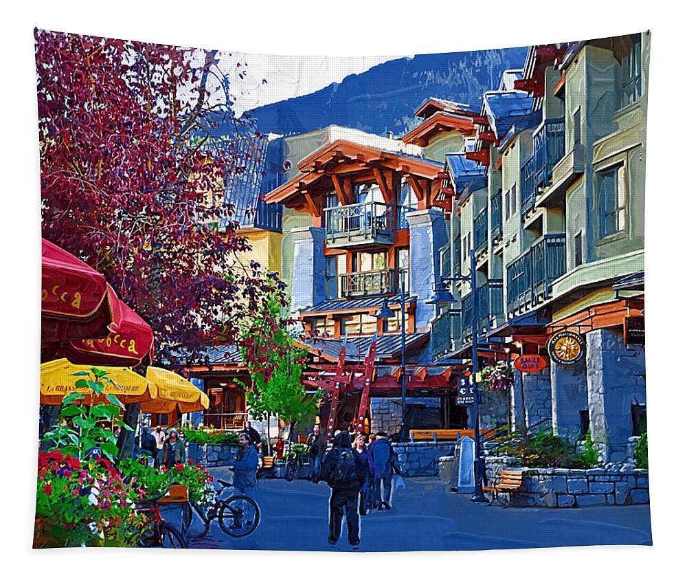 Whistler Tapestry featuring the painting Fall in Whistler by Kirt Tisdale