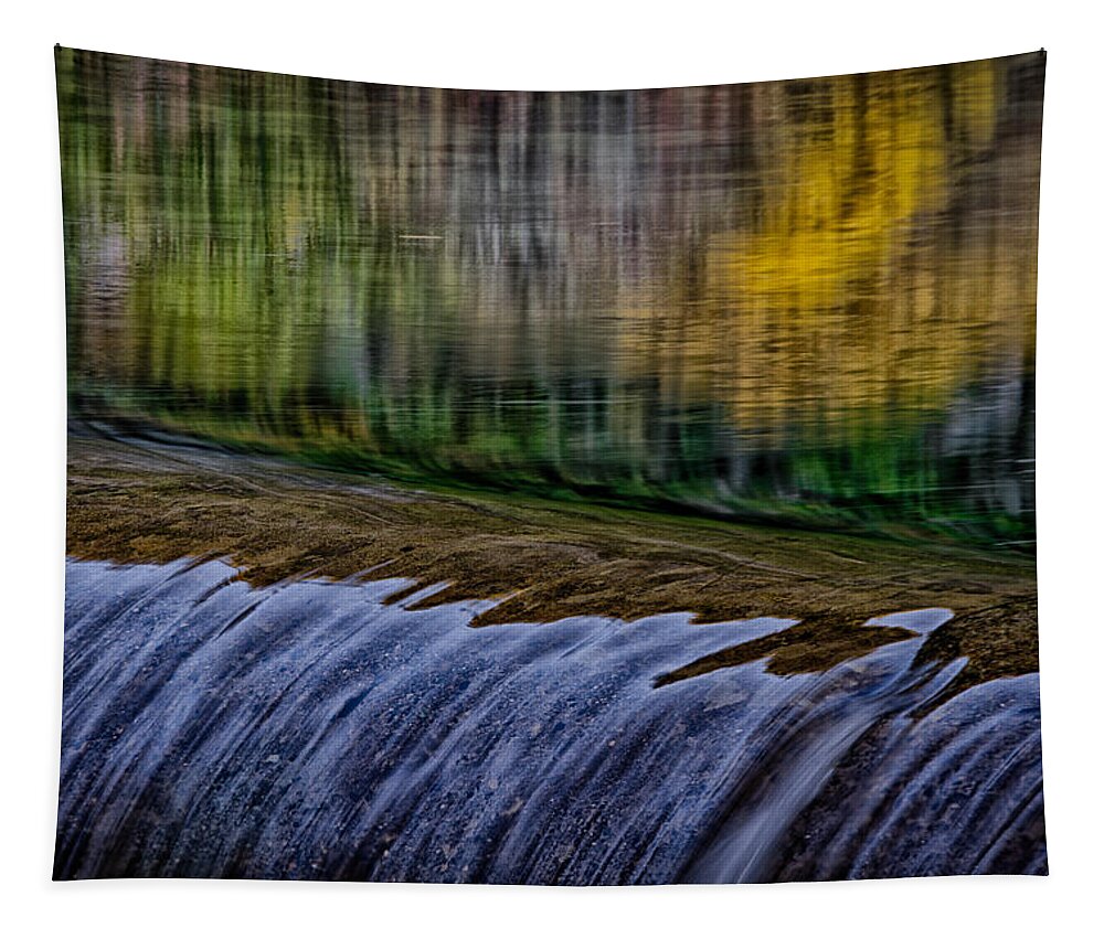 Fall Tapestry featuring the photograph Fall Reflections At Tumwater Spillway by Robert Woodward