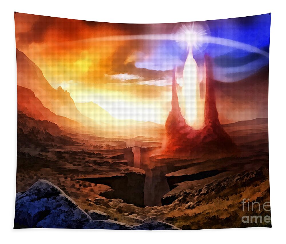 Fantasia Tapestry featuring the digital art Fantasia by Mo T