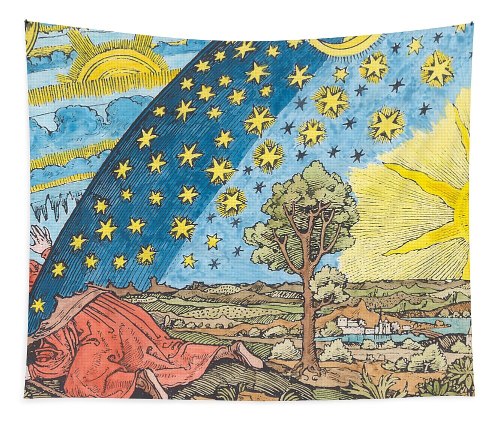 Star Tapestry featuring the painting Fantastic Depiction Of The Solar System by German School