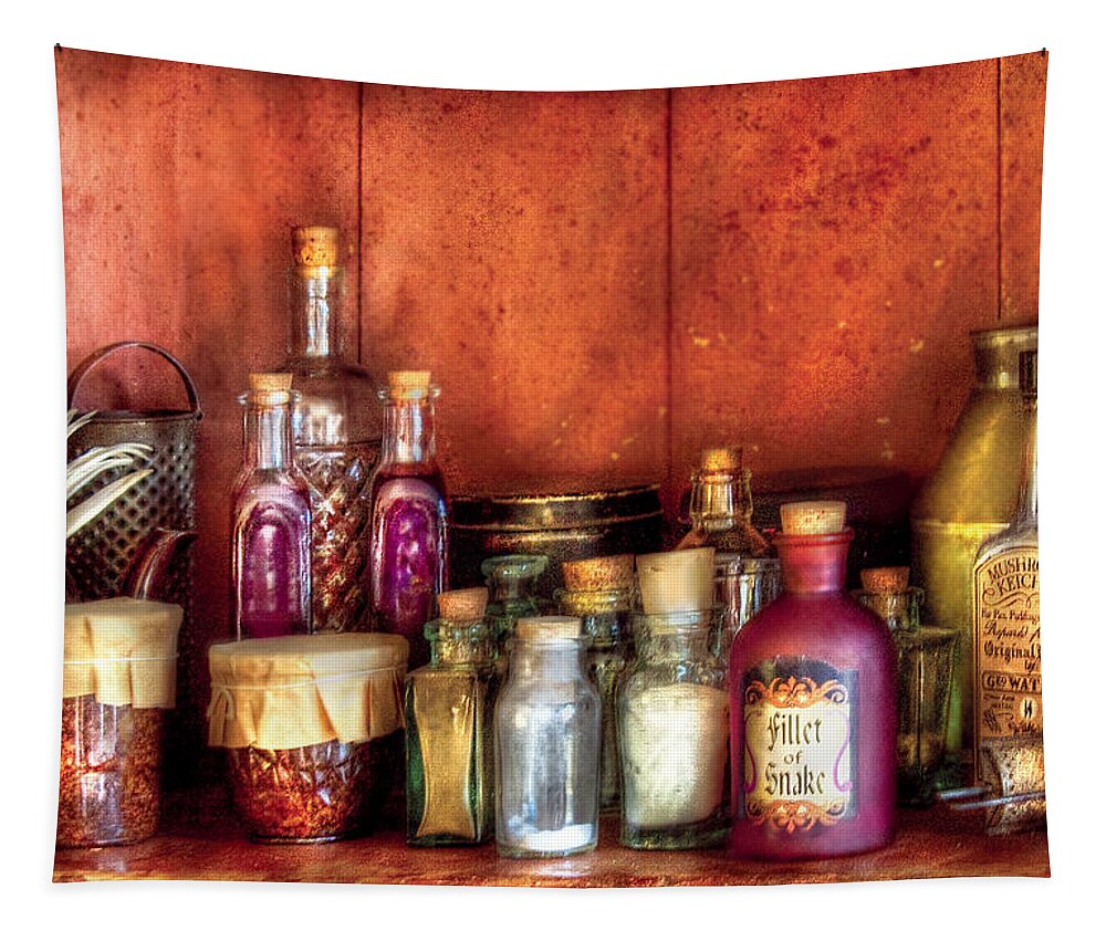 Savad Tapestry featuring the photograph Fantasy - Wizard's Ingredients by Mike Savad