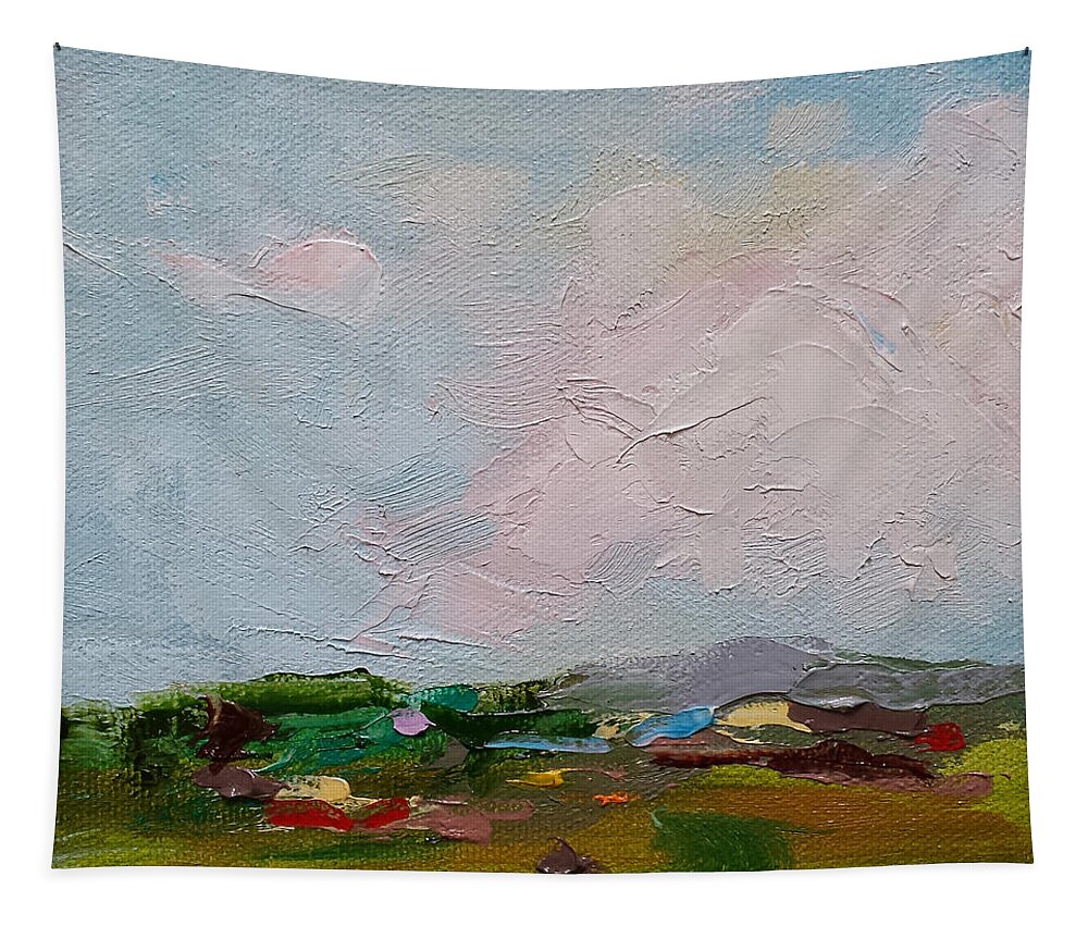 Farm Tapestry featuring the painting Farmland III by Judith Rhue