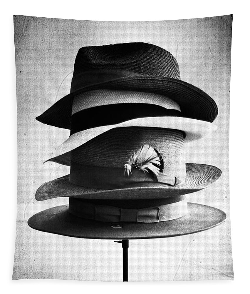 Fedoras Tapestry featuring the photograph Fedoras by Janis Lee Colon