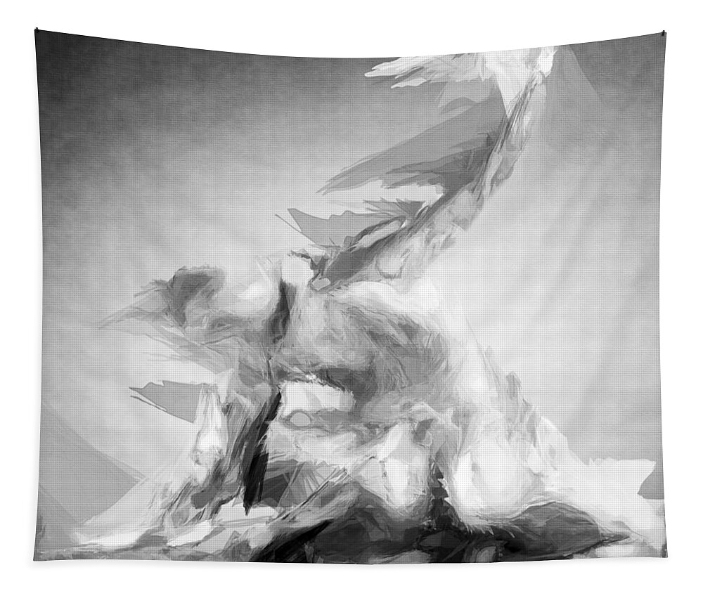 Black And White Tapestry featuring the digital art Feel Good by Rafael Salazar