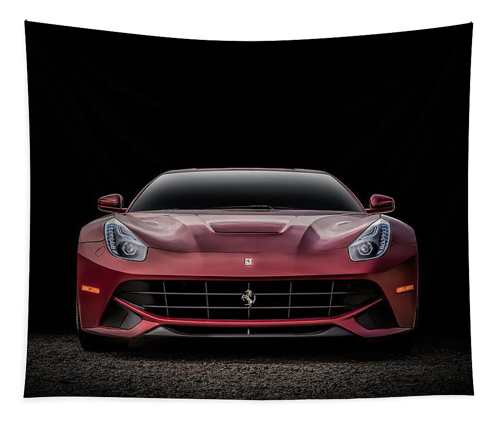 Ferrari Tapestry featuring the digital art Ferrari F12 by Douglas Pittman