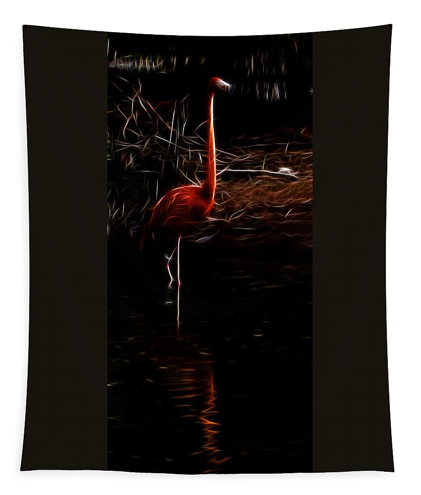 Fire Flamingo Tapestry featuring the photograph Fire Flamingo by Weston Westmoreland