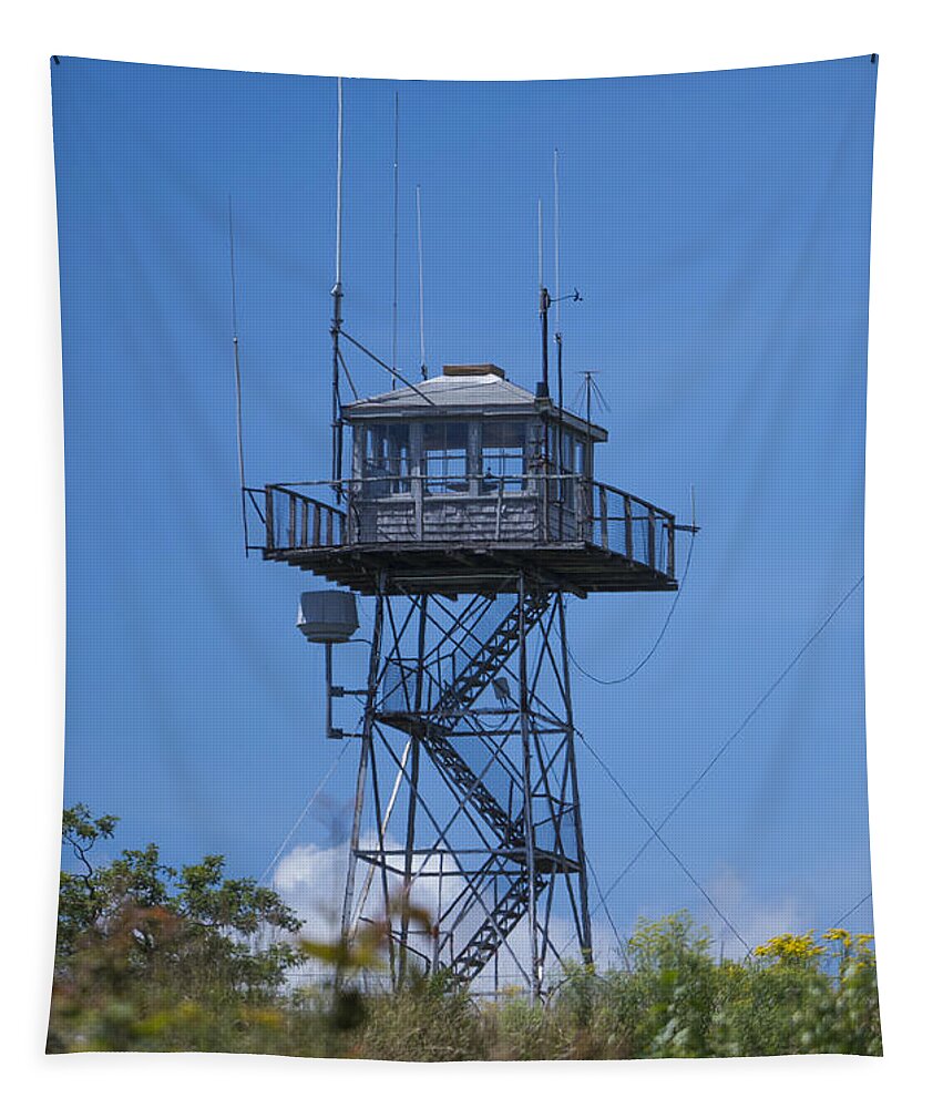 Atlantic Tapestry featuring the photograph Firetower - Mt Agamenticus - Maine by Steven Ralser