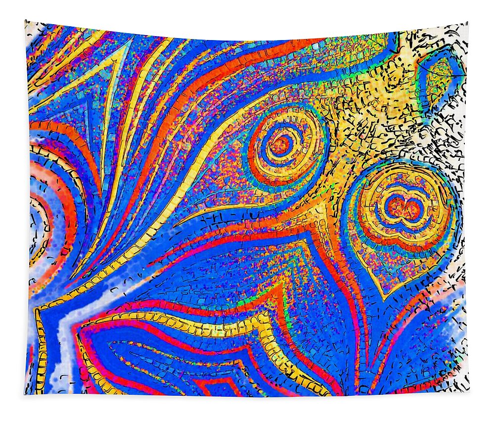 Fish Tapestry featuring the digital art Fishing for Colours by Alec Drake