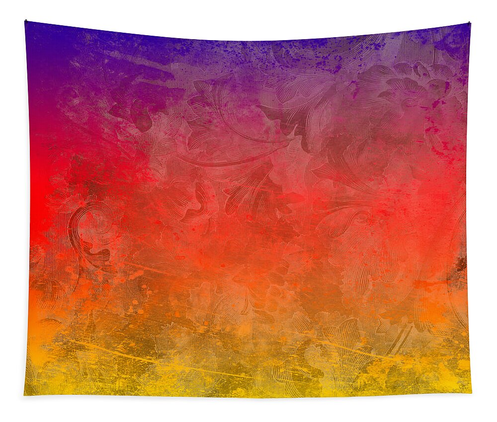 Abstract Tapestry featuring the digital art Flame by Peter Tellone