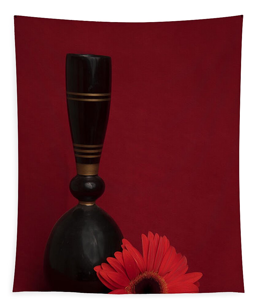 Flower Tapestry featuring the photograph Flower and Pot by Kiran Joshi