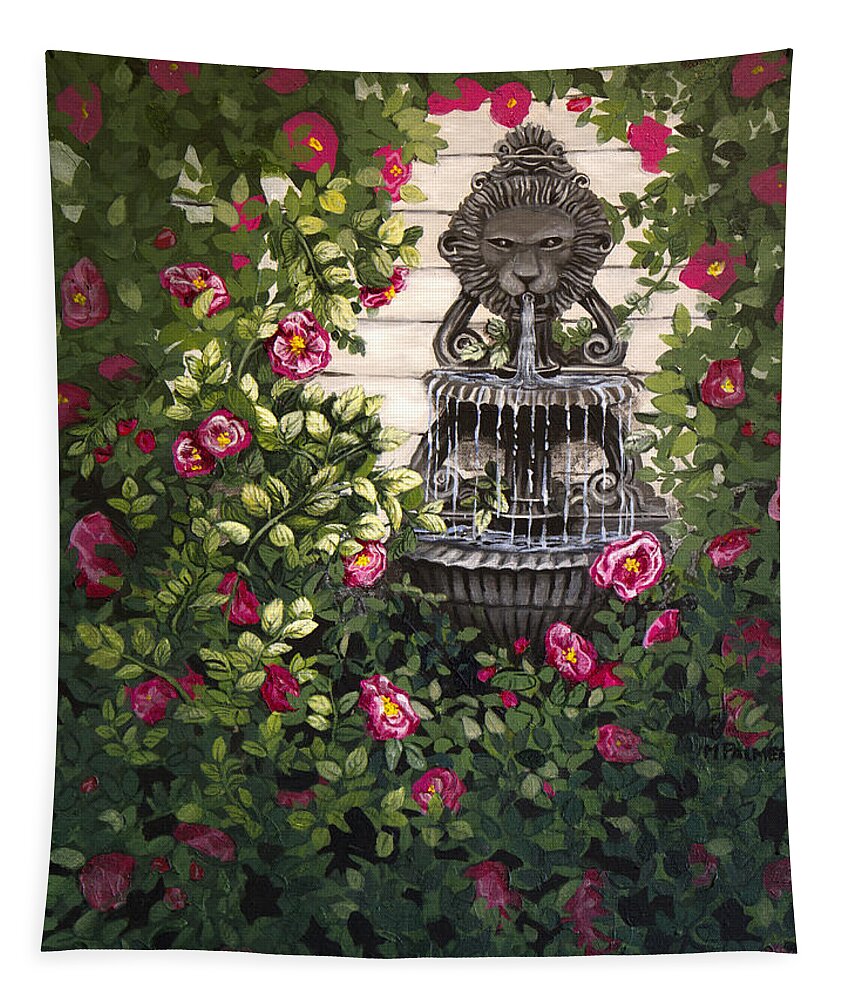 Garden Tapestry featuring the painting Focus by Mary Palmer