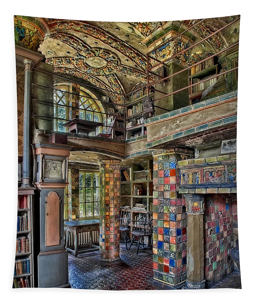 Castle Tapestry featuring the photograph Fonthill Castle Library Room by Susan Candelario