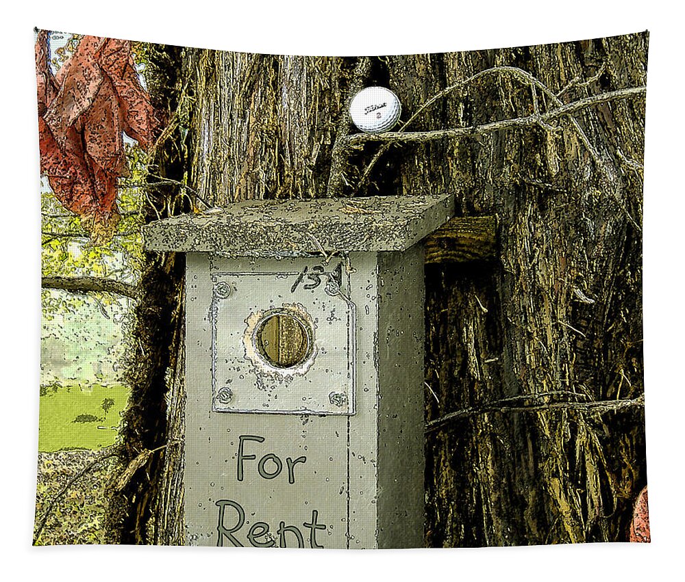 Bird House Tapestry featuring the photograph For Rent by Lee Owenby