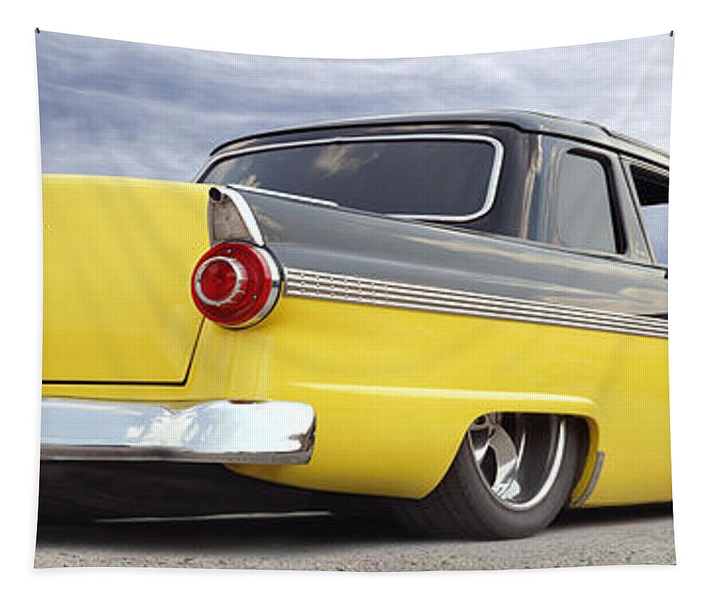 1955 Ford Tapestry featuring the photograph Ford Lowrider at Roys by Mike McGlothlen