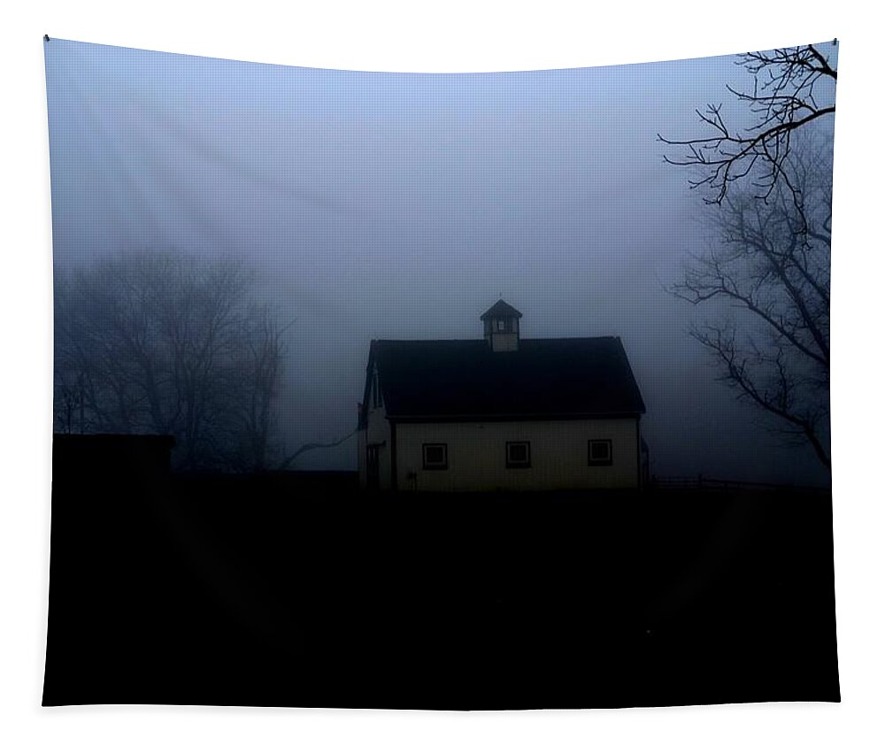 House In The Fog Tapestry featuring the photograph Foreboding by Carlee Ojeda