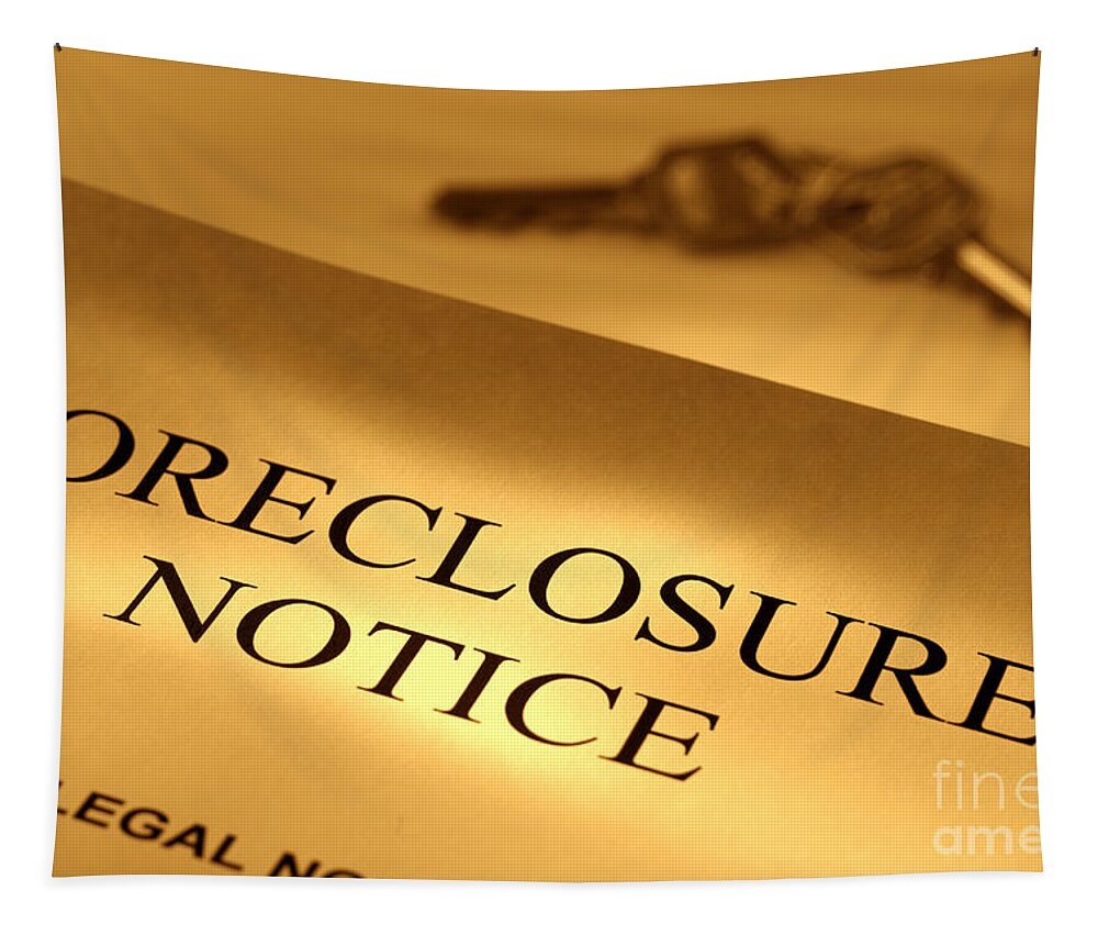 Foreclosure Tapestry featuring the photograph Foreclosure Notice by Olivier Le Queinec