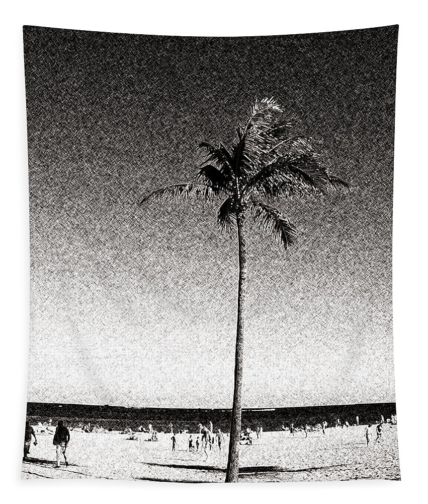 Palm Tree Tapestry featuring the digital art Fort Lauderdale Palm Tree by Phil Perkins
