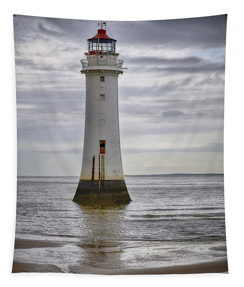 Seascape Tapestry featuring the photograph Fort Perch Lighthouse by Spikey Mouse Photography