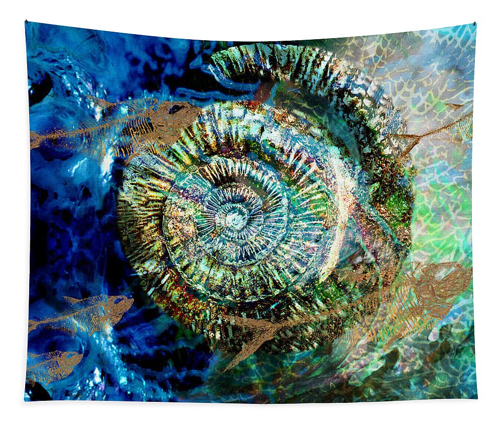 Fossil Tapestry featuring the digital art Fossil Seas by Lisa Yount