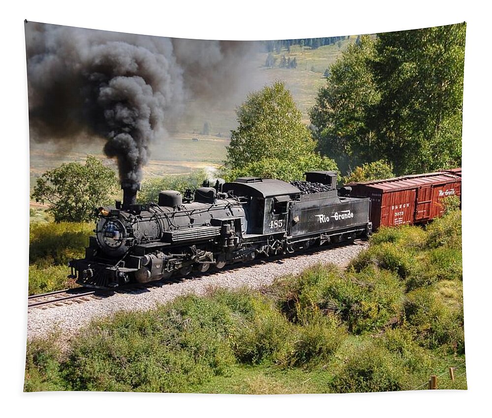 Steam Train Photographs Tapestry featuring the photograph Four Percent Grade Part 1 by Ken Smith