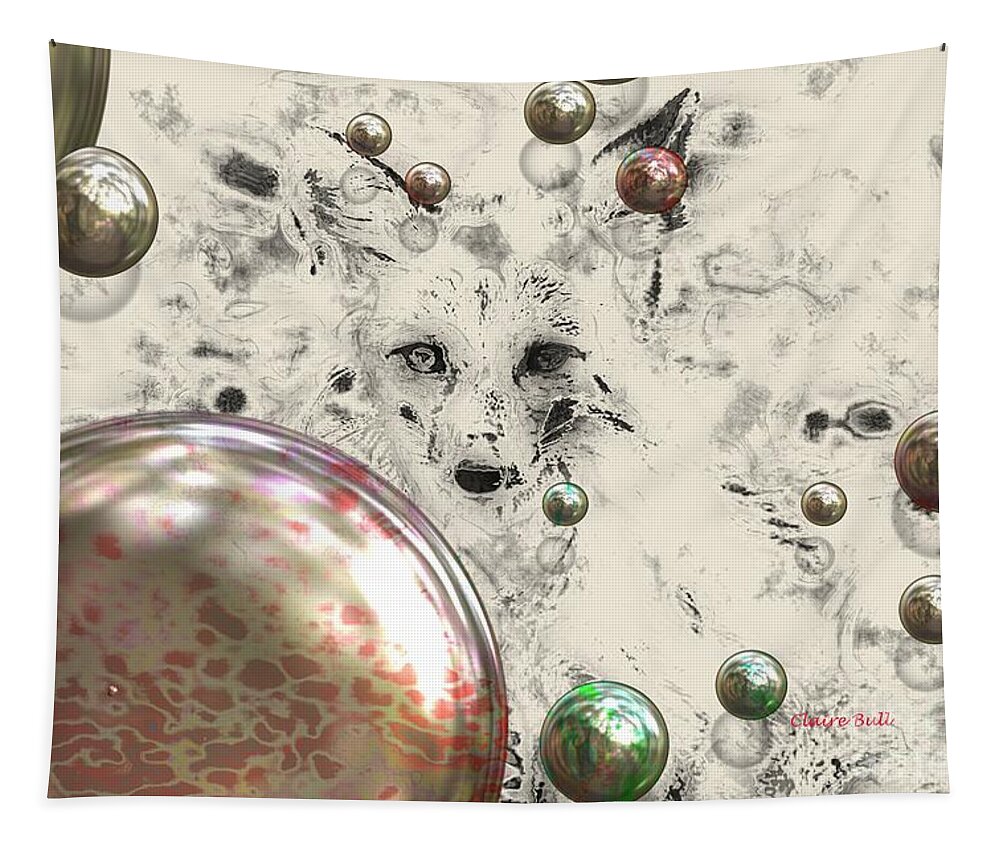 Fox Tapestry featuring the photograph Fox Bubbles by Claire Bull