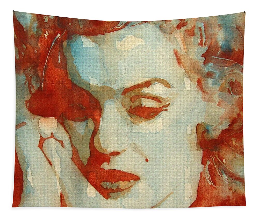 Marilyn Monroe Tapestry featuring the painting Fragile by Paul Lovering