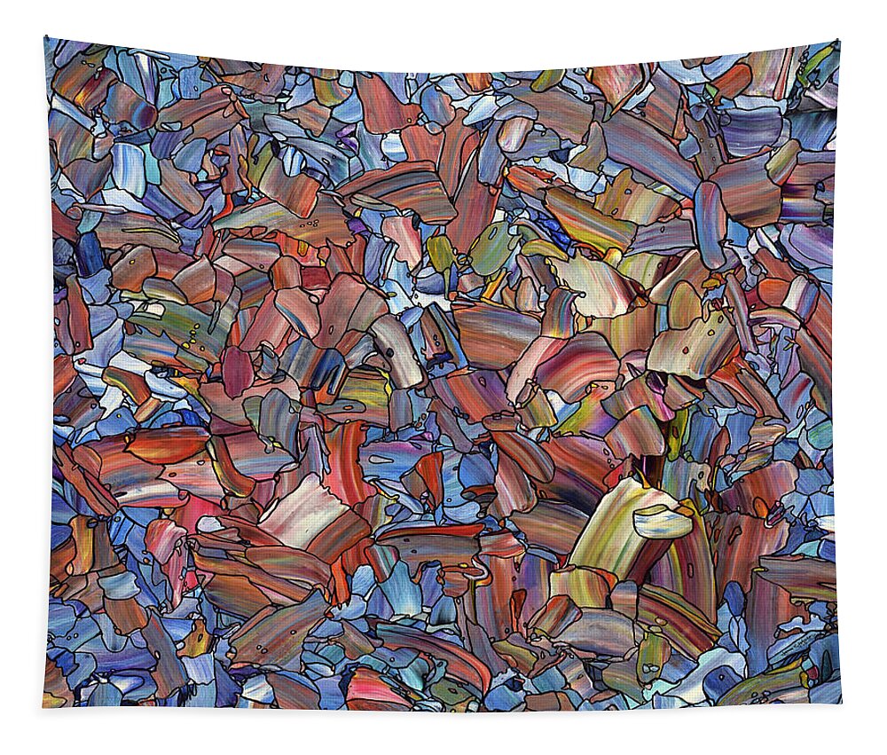 Abstract Tapestry featuring the painting Fragmented Rose by James W Johnson