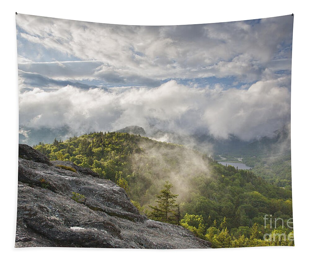 Atmosphere Tapestry featuring the photograph Franconia Notch State Park - New Hampshire White Mountains by Erin Paul Donovan