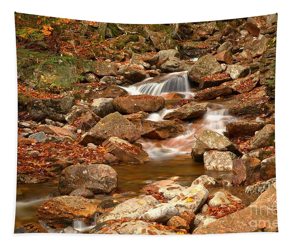 Franconia Notch Tapestry featuring the photograph Franconia Notch Streams by Adam Jewell